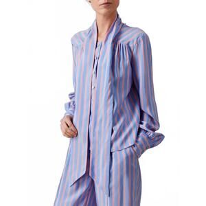 NEW THIERRY COLSON alba blouse in heaven blue/pink